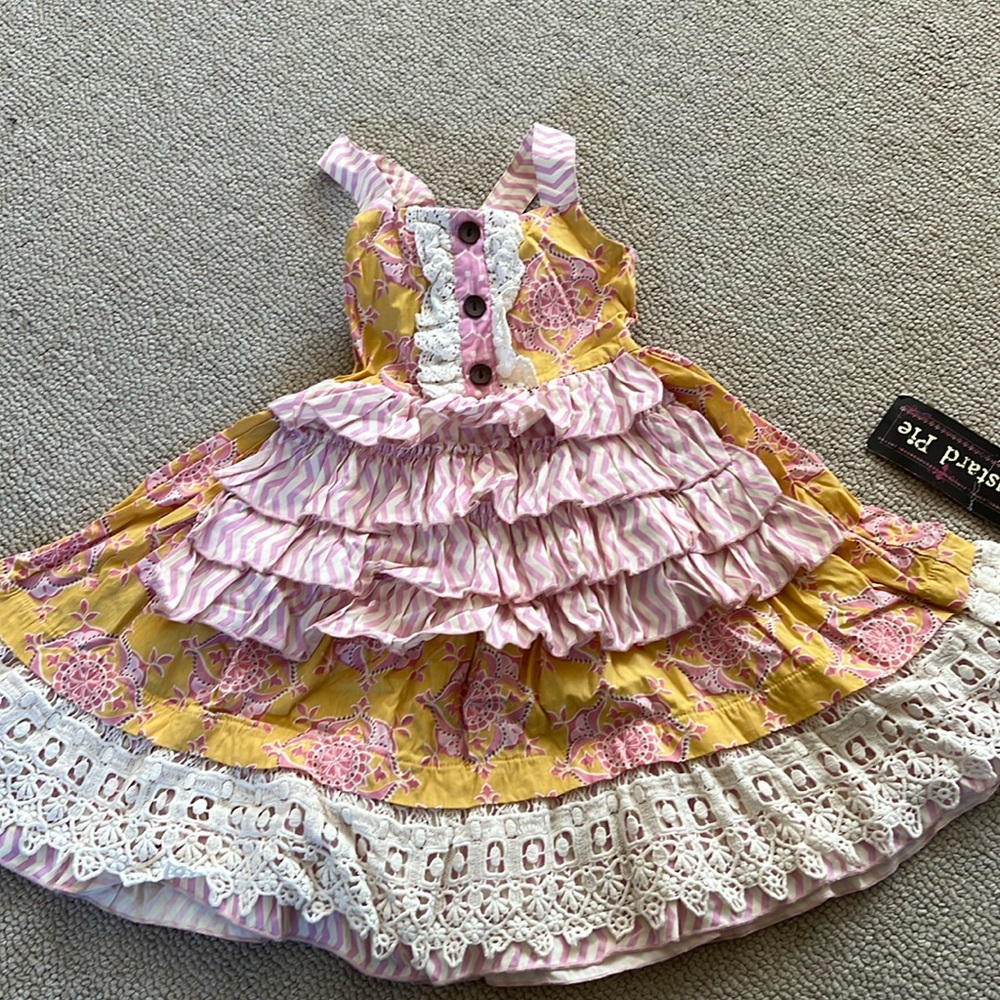 Mustard pie Reagan Apron dress